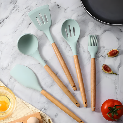 Isvik - Nordique Silikon & Trä Set (12delar)